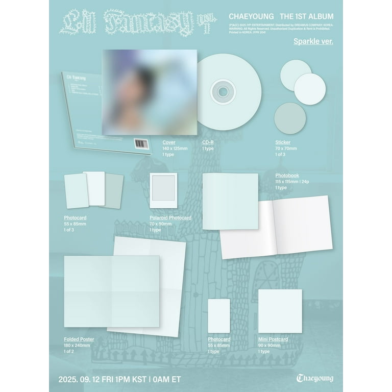 Twice Chaeyoung LIL FANTASY VOL.1 サイン CD Lil Fantasy Vol.1 - Sparkle Version CD (Autographed