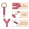 thumbnail image 4 of Uxcell Alphabet Y Letter Charm Rhinestone Alphabet Charm for Jewelry Making, Rose Red, 4 of 6
