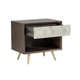 thumbnail image 4 of Sunpan Aniston 28" Modern Wood and Iron Nightstand in Brown/Antique Brass, 4 of 6