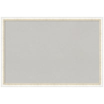 Amanti Art Grey Cork Board Wood Framed Morgan White Gold Bulletin Board 38 in. x 26 in.