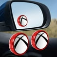 thumbnail image 3 of AMLESO Car Mirror Auxiliary Rearview Convex Mirror with Frame Round Convex Mirror for Motorcycles Trucks Snowmobiles Red, 3 of 5