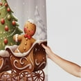 thumbnail image 3 of Fenyluxe Christmas Tree Gingerbread Man Sleigh Print Shower Curtain 100% Polyester Bathroom Set with Hooks 36x72, 3 of 7