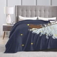 thumbnail image 4 of Super Soft Anti-Pilling Flannel Bed Blankets, Stars Tree Cozy Fluffy Warm All Seasons Throw Blanket for Sofa Bedding, 60"x50", 4 of 8
