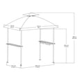 thumbnail image 3 of hometrends Soft Top Grill Gazebo with Shelves, 3 of 9