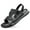 black, variant on Men Summer Sport Sandals Athletic Beach Water Hiking Shoes Comfort Breathable Casual Non-slip Indoor Outdoor Sandal