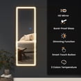 thumbnail image 4 of 47"x16" Mordern Rectangle Hanging LED Mirror Door Mirror Vanity Mirror,White, 4 of 9