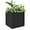 Black, variant on Large Black Square Planter, Cube Metal Planters Pot with Drainage Seams for Indoor and Outdoor, Heavy Duty Steel Flower Pots for Patio, Deck, Yard, Garden