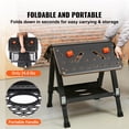 thumbnail image 3 of KFFKFF Multi-purpose Workstation, Transforms from Sawhorse to Workbench, Can Hold Up to 1000 lbs, Offers 7 Adjustable Heights, Constructed from Robust Steel, Space-Saving Foldable Design, 3 of 9