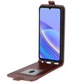thumbnail image 2 of KAIYANG Funda para teléfono TCL 40 SE con textura loca, tarjetero, piel sintética, tapa vertical, estilo A, TCL 40 SE, marrón, 2 of 5