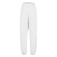 thumbnail image 6 of Kovlvoll Womens Plus Size Pants High Waist Elastic Cinch Bottom Solid Color Loose Lounge Comfy Workout Trackpants, 6 of 6