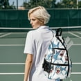 thumbnail image 7 of Pickleball Bag with Padded Back, Blue Funny Sharks Multi-Compartment Paddle Backpack, Lightweight Nylon Sports Bag for Men & Women, 7 of 7