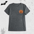 thumbnail image 5 of Halloween Shirts for Women T-Shirts Womens Fall Pumpkin T Shirts Funny Short Sleeve Halloween Graphic Tees Tops Gray L, 5 of 7