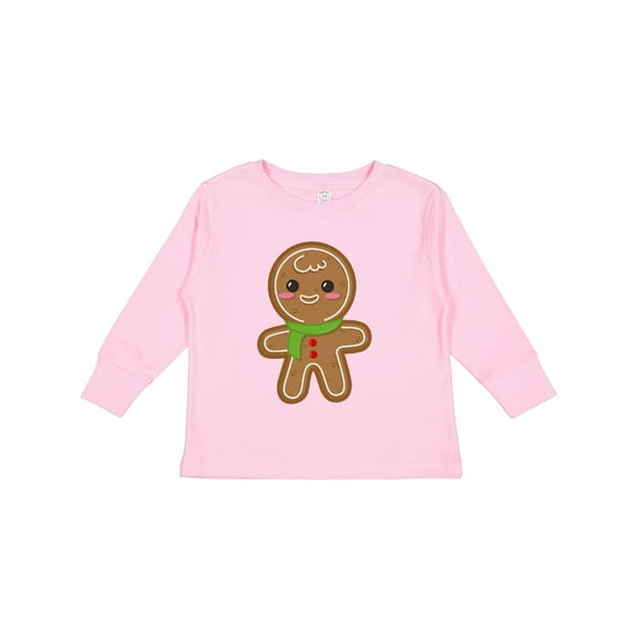 Inktastic Gingerbread Christmas Boys or Girls Long Sleeve Toddler T-Shirt