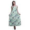 thumbnail image 1 of Bimba Robe Longue Maxi de Soirée Dos Nu à Bretelles Spaghetti Imprimée en Rayonne pour Femmes - TTTG, 1 of 5