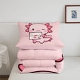 thumbnail image 5 of Manfei Cute Axolotl Full Size Comforter Sets,Kawaii Animals Pattern Bedding Comforter Set,Pink Reversible,3-Piece,1 Comforter and 2 Pillowcases, 5 of 7