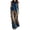 Blue, variant on Women Casual Pant Suits, 2‑Piece Halter Sleeveless Chiffon Blouse And Leopard Gradient Wide Leg Pants Set, Breathable Resort‑Style Co‑Ordinated Outfit, XS‑S‑M‑L‑XL‑XXL‑XXXL, True To Size
