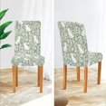 thumbnail image 3 of Yayeee 2 Pack Dining Chair Covers Stretch Parson Chairs Slipcovers Seat Protector, Green Floral Cat Pattern, 3 of 6