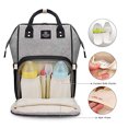 thumbnail image 2 of Mochila cambiador bebé, bolsa Pipi Bear para papá y mamá, resistente agua, multifuncional gris negro, 2 of 3