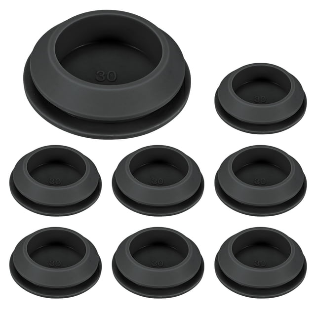 Uxcell 8-Packs Tapones de Silicona, Tapones de Agujero con Bloqueo a Presión para Agujeros de 30-33mm, Tapones de Goma para Agujeros Redondos Impermeables