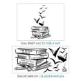 thumbnail image 2 of Smilepp Wall Sticker PVC Minimalist Books Decals Mural Plane Art Poster Removable Study School Library Decoration Home, 2 of 6