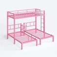 thumbnail image 5 of Ktaxon Metal Twin Triple Bunk Bed, Twin over Twin over Twin XL Bed Frame for 3, Separates Into 3 Twin Beds, Pink, 5 of 9