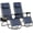 Navy Blue, variant on CazToi 2 Pack Oversized Folding Patio Lounge Chairs, Textilene Lawn Chairs with Adjustable Armrests, Reclining Chair Set