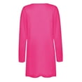 thumbnail image 4 of Knosfe Hot Pink Cute Cardigan Long Sleeve Casual Womens Cardigan Sweaters Plus Size Fall Long Open Front Plus Size Cardigan Sweaters for Women with Pockets S, 4 of 5