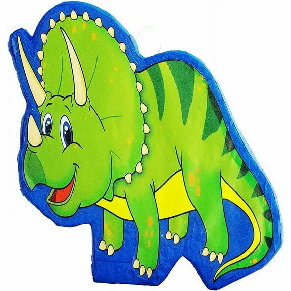 Dinosaur Triceratops Pinata Bulk Candy Fill Spill Pinatas - Dino Party Game for Kids Baby Boy Girl Birthday Parties Supplies - Animal Theme Cute Decor Party Favor, School, Event - 16 X 14 X 5.5 In