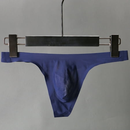 

Gubotare Mens Underwear Mens Underwear Low Rise Pouch Bikini Briefs Lift Blue L