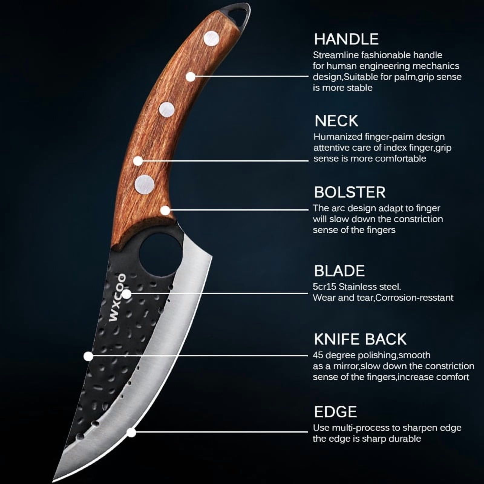 Professional Stainless Steel Chef Knife Multipurpose Knife Utility Knife Sharp Boning Knife Sashimi Knife Beef Knife