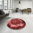thumbnail image 4 of Ahgly Company Machine Washable Indoor Round Transitional Red Area Rugs, 5' Round, 4 of 7