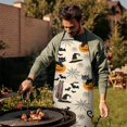 thumbnail image 3 of Black Cat Pumpkin Halloween Pattern Apron-Garden Aprons for Women with Pockets-Cotton Linen Waterproof Kitchen Cooking Gardening Aprons Adjustable for Kitchen,Cooking,BBQ and Salon 33"x27", 3 of 7