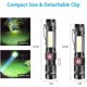 thumbnail image 5 of Linterna LED recargable, linterna magnética superbrillante de 1000 lúmenes, con luz de trabajo COB, impermeable, 4 modos, 2 juegos de linterna táctica de emergencia para acampar al aire libre, 5 of 5