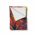 thumbnail image 2 of Nature Soft Flannel Fleece Throw Blanket, Colorful Trees and Falling Autumn Leaves Seasonal Art Picture, Cozy Plush for Indoor and Outdoor Use, 50" x 60", Vermilion Navy Blue, by Ambesonne, 2 of 6