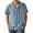 AC03-Blue, variant on Inglocry Men's Cuban Guayabera Shirt Short Sleeve Button Down Shirts Casual Summer Beach Striped Linen Shirts Green XL
