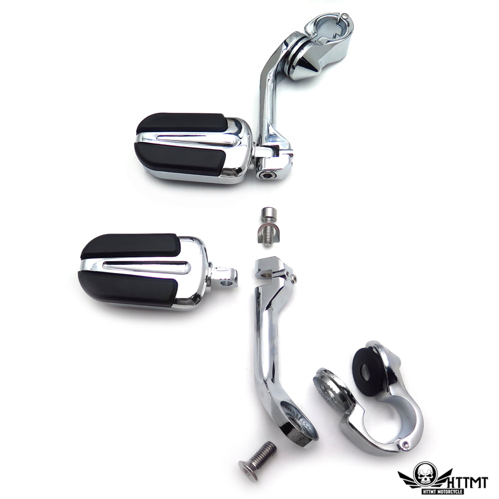 Motorcycle Slipstream Foot Peg 1 1//4/" 1.25/"Mount Kit For Harley Softail Deluxe