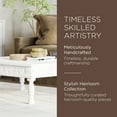thumbnail image 4 of Maven Lane Emin Handmade Heritage Wooden Rectangular Coffee Table, White Finish, 4 of 6