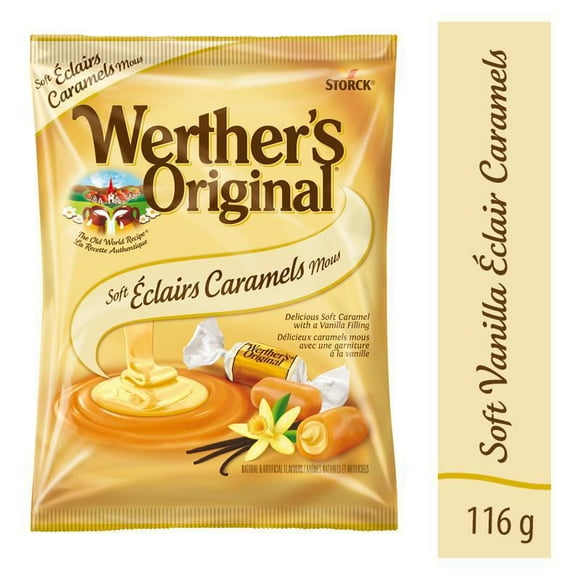 Werther's Original Vanilla Soft Éclair Caramel Candy, 116 g