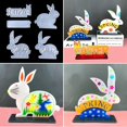 thumbnail image 2 of 4 1 Juego de conejo de Pascua, decoración de escritorio, Molde de resina Epoxy, letrero de mesa, placa, figuritas, adorno, molde de silicona, manualidades, herramientas para hacer, 2 of 5
