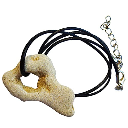 Galilee Gifts Natural Hag Stone Necklace Unique es Stone Pendant From The Mediterranean Sea Healing Spiritual Hag Holey al Adder Stone Necklace Black 18 inches Walmart