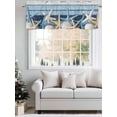thumbnail image 5 of Coastal Starfish Curtain Valances for Windows, Blue Wooden Grain Seashells Country Kitchen Valance Window Treatment, Light Filtering Block Curtains for Bathroom/Bedroom/Living Room 54'' x 18'', 5 of 9