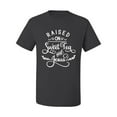 thumbnail image 2 of Wild Bobby Raised on Sweet Tea and Jesus Inspirational/Christian Men Graphic Tee, Charcoal, X-Large, 2 of 5