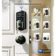 thumbnail image 4 of Veise Built-in Wi-Fi Smart Lock, Fingerprint Keyless Entry Door Lock, App Remote Control, No Hub Needed, Keypad Deadbolt, IP65 Waterproof, BHMA Grade 3, Matte Black, 4 of 9