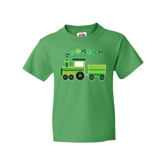 Inktastic St Patricks Irish Shamrock Train Youth T-Shirt