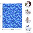 thumbnail image 4 of Blue Butterfly Blue Pattern Blanket,Comfortable Soft Flannel Throw Blanket,All Season,Warm Lightweight Blankets for Sofa Bed Couch Living Room Chair,30"x40", 4 of 4