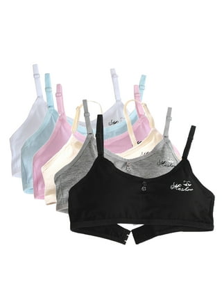 Wuffmeow 5pcs/set Training Bras for Girls Teen Underwear Young Girl Bra Top  