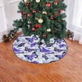 thumbnail image 2 of FMSHPON ButterfliesHand Written Text Note Xmas Christmas Tree Skirt Stand Mat for Holiday Party Decoration Indoor Outdoor 48 inches, 2 of 3