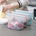 thumbnail image 2 of AMERTEER [Sacs Alimentaires en Silicone Réutilisables] 3 Pcs Sacs de Rangement Alimentaires en Silicone Réutilisables - Étanches, Refermables, Format Gallon, Compatibles Congélateur - Organisation de Cuisine, 2 of 6