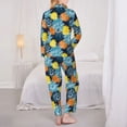 thumbnail image 6 of Goofa Sunflowers Printed Women’s 2 Piece Pajama Set Super,Pajamas Women's Long Sleeve Sleepwear Soft Button Down Loungewear Pjs Lounge Set Nightwear-, 6 of 9
