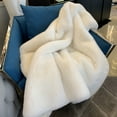 thumbnail image 6 of Modern Soft Luxury Chinchilla Feel Faux Fur Throw Animal Cruelty Free, 6 of 11